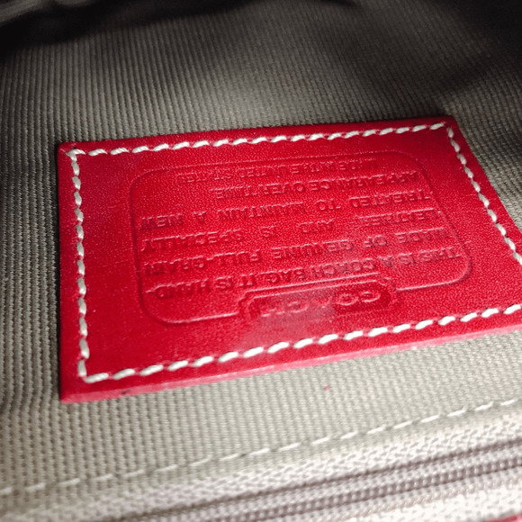 RARE Vintage Coach Sheridan Red Pebble Leather Durham Mini Bag 4211 - Picture 6 of 10